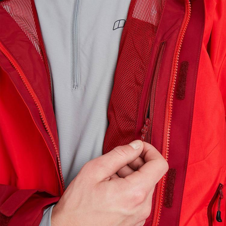 Pánska Nepremokavá Bunda Berghaus Gore Tex Arran Červené Slovensko 6895TKXSY